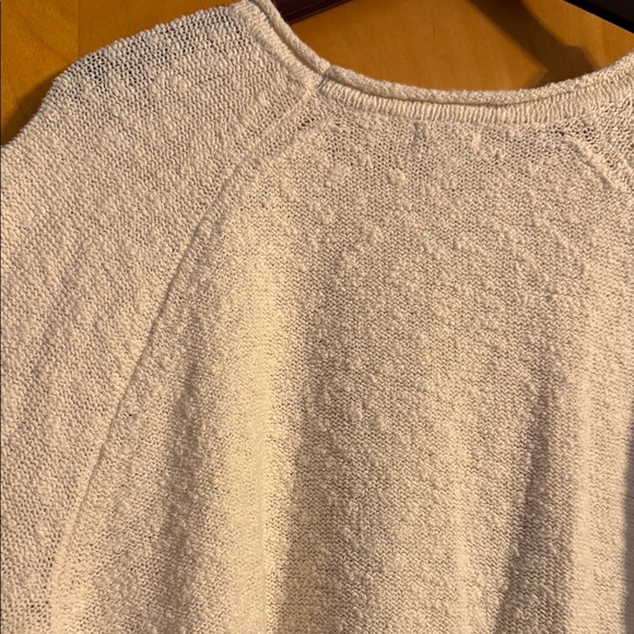 L.L. Bean Cream Textured Crew Neck Sweater - Picture 5 of 5